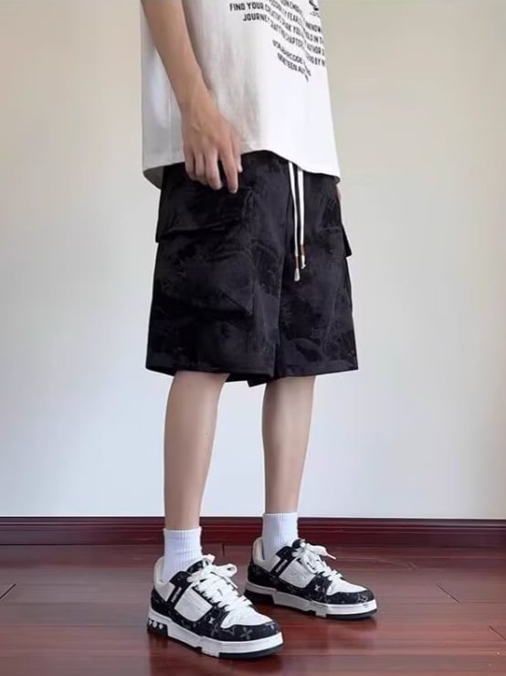 Muške Corduroy cargo šorcevi, pravilan kroj, mikroelastični, ljeto 2025