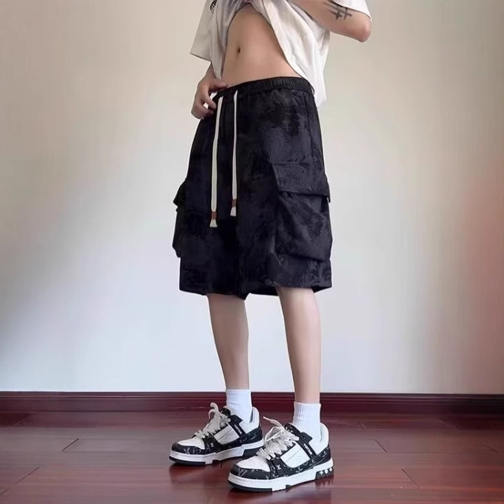 Muške Corduroy cargo šorcevi, pravilan kroj, mikroelastični, ljeto 2025