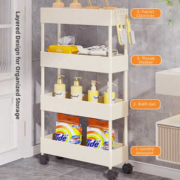 Ultra-tanki regał iza vrata, kupaonica, pet katova, slobodno stojeći plastični regal