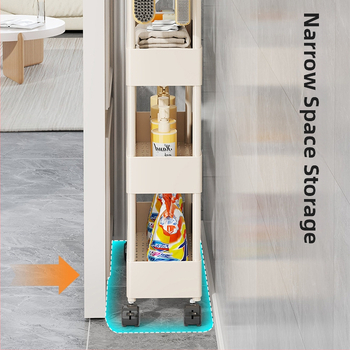 Ultra-tanki regał iza vrata, kupaonica, pet katova, slobodno stojeći plastični regal