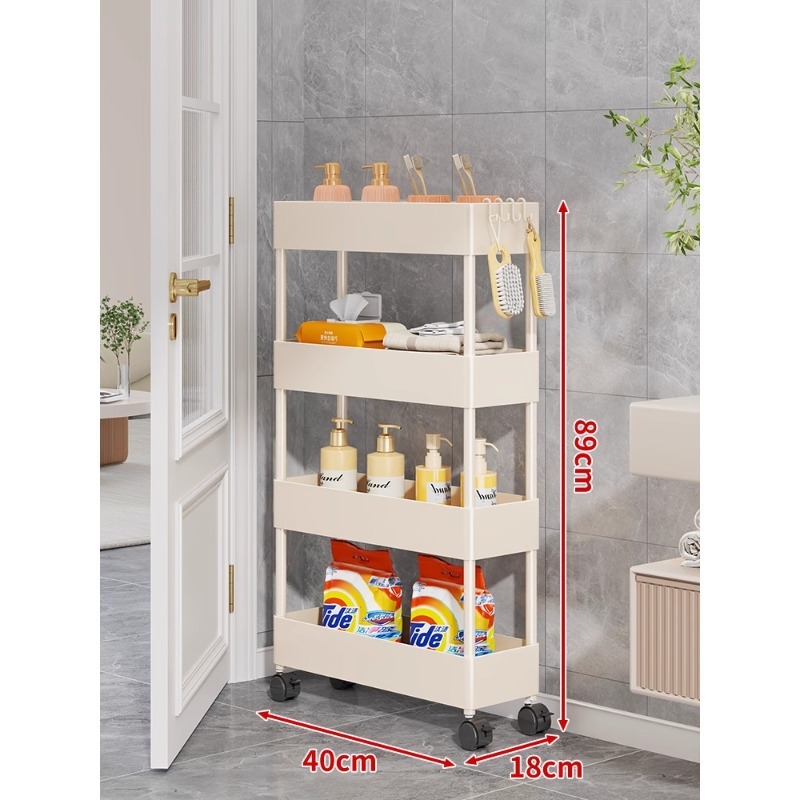 Ultra-tanki regał iza vrata, kupaonica, pet katova, slobodno stojeći plastični regal