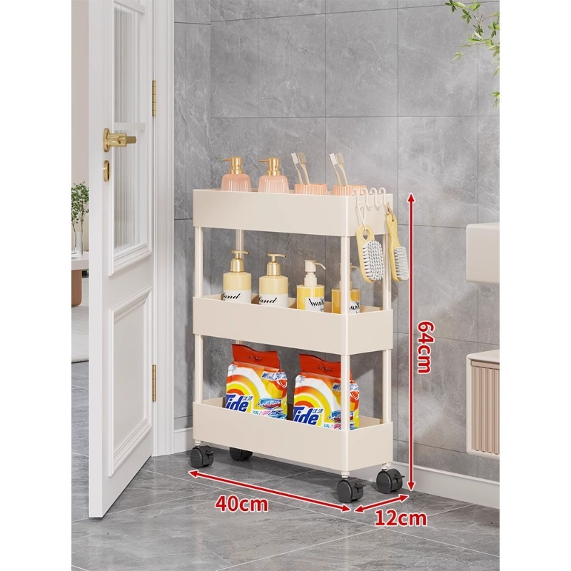 Ultra-tanki regał iza vrata, kupaonica, pet katova, slobodno stojeći plastični regal