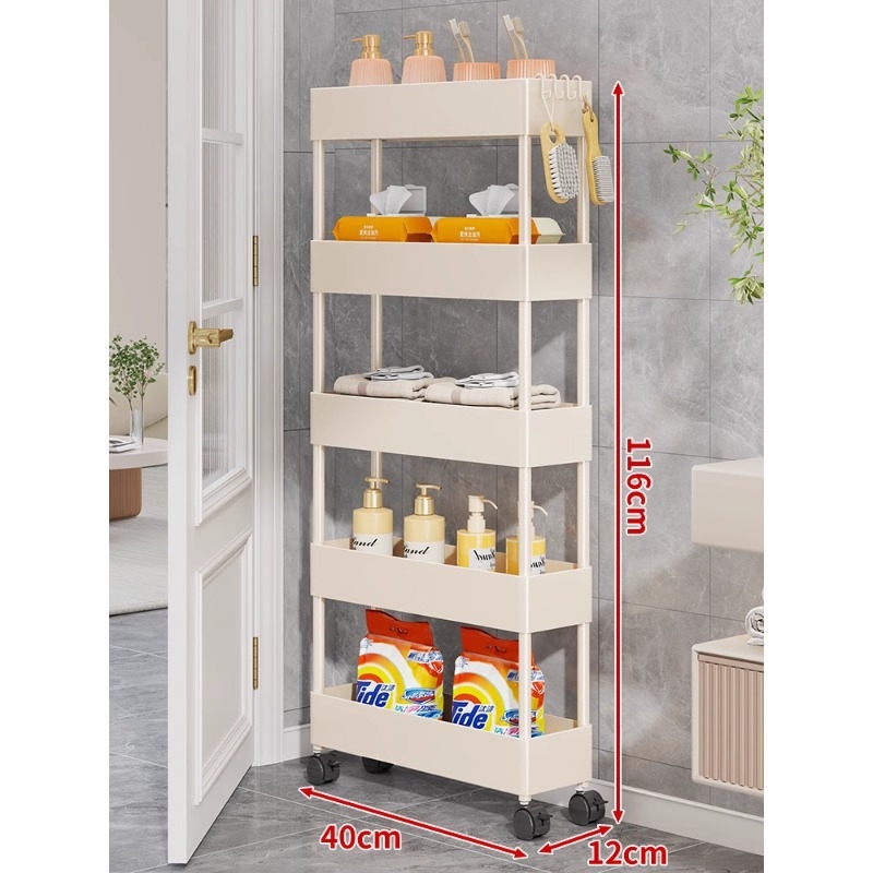 Ultra-tanki regał iza vrata, kupaonica, pet katova, slobodno stojeći plastični regal