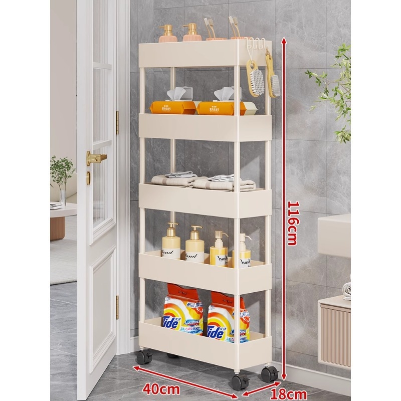 Ultra-tanki regał iza vrata, kupaonica, pet katova, slobodno stojeći plastični regal