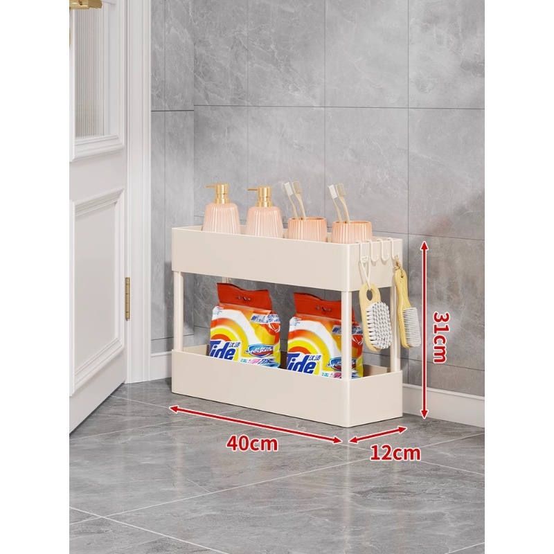 Ultra-tanki regał iza vrata, kupaonica, pet katova, slobodno stojeći plastični regal