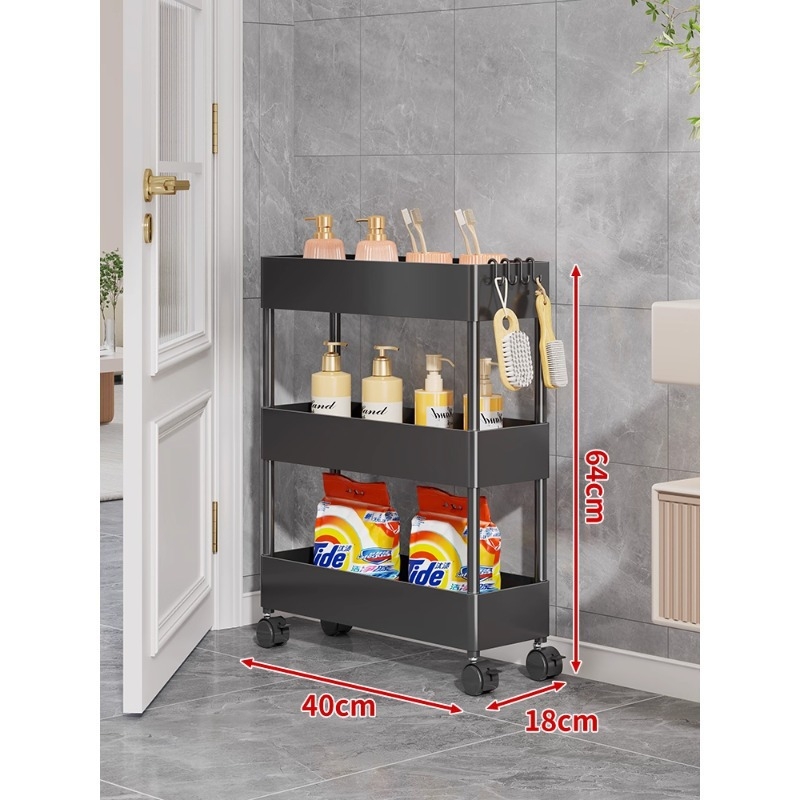 Ultra-tanki regał iza vrata, kupaonica, pet katova, slobodno stojeći plastični regal