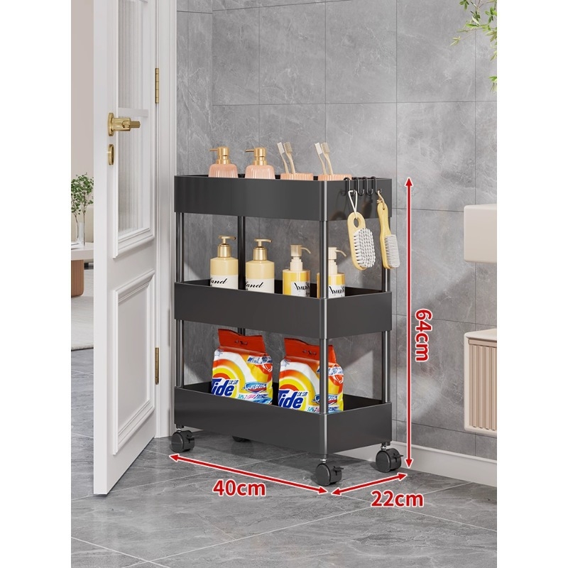 Ultra-tanki regał iza vrata, kupaonica, pet katova, slobodno stojeći plastični regal