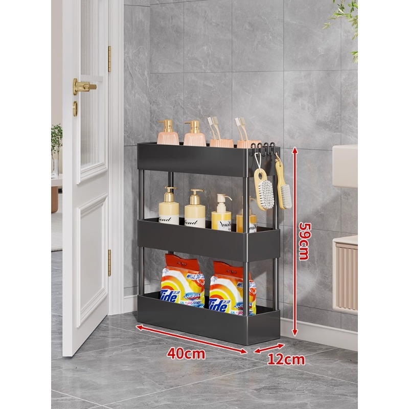 Ultra-tanki regał iza vrata, kupaonica, pet katova, slobodno stojeći plastični regal