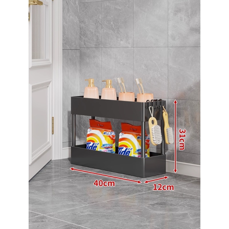 Ultra-tanki regał iza vrata, kupaonica, pet katova, slobodno stojeći plastični regal