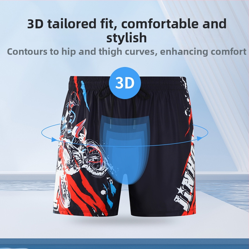 Jin Hong muške plivačke šorceve od poliestera, dvostruki sloj, brzo se suše, tkanina 80% poliestera, podstava 84% poliestera