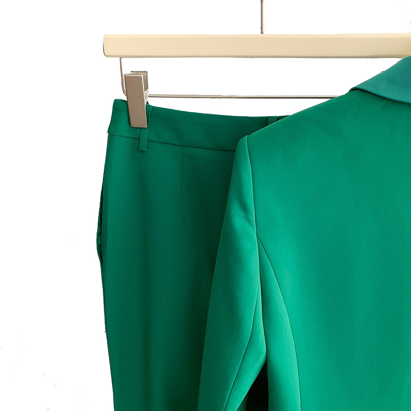 Ženski set sakoa: slim-fit, srednja duljina, V-izrez, prednja ploča s dva gumba, poliester