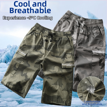 Muške kratke hlače u vojnom stilu, pet džepova, pamuk, široka udobna kroj, ljetna varijanta
