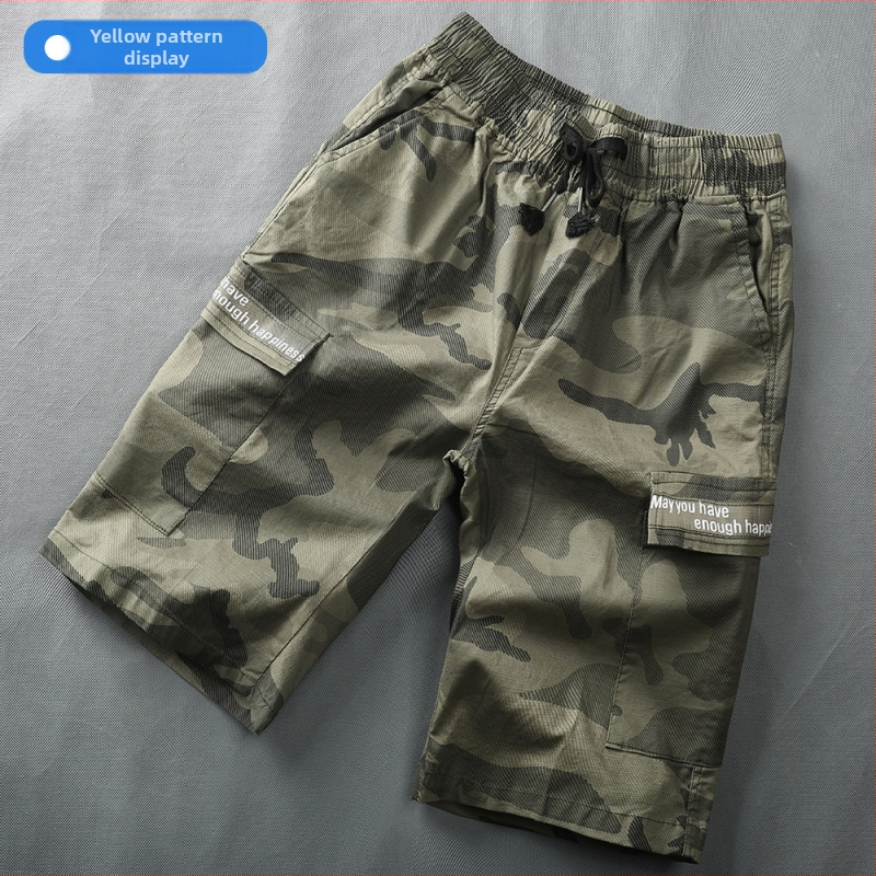 Muške kratke hlače u vojnom stilu, pet džepova, pamuk, široka udobna kroj, ljetna varijanta