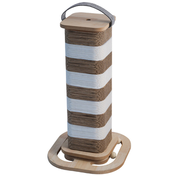 Mačja grebalna ploča od valovitog kartona, otporna na habanje, debelo jezgro, japanskog stila, Meow xianer, 1 kom