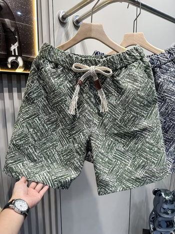 Muške ljetne jacquard šorceve, slobodan kroj, 70% poliesterske smjese, mikroelastičnost, ravni kroj