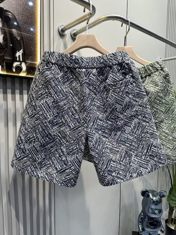 Muške ljetne jacquard šorceve, slobodan kroj, 70% poliesterske smjese, mikroelastičnost, ravni kroj