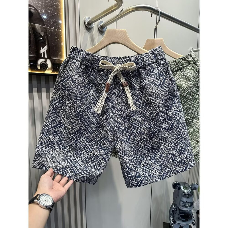 Muške ljetne jacquard šorceve, slobodan kroj, 70% poliesterske smjese, mikroelastičnost, ravni kroj