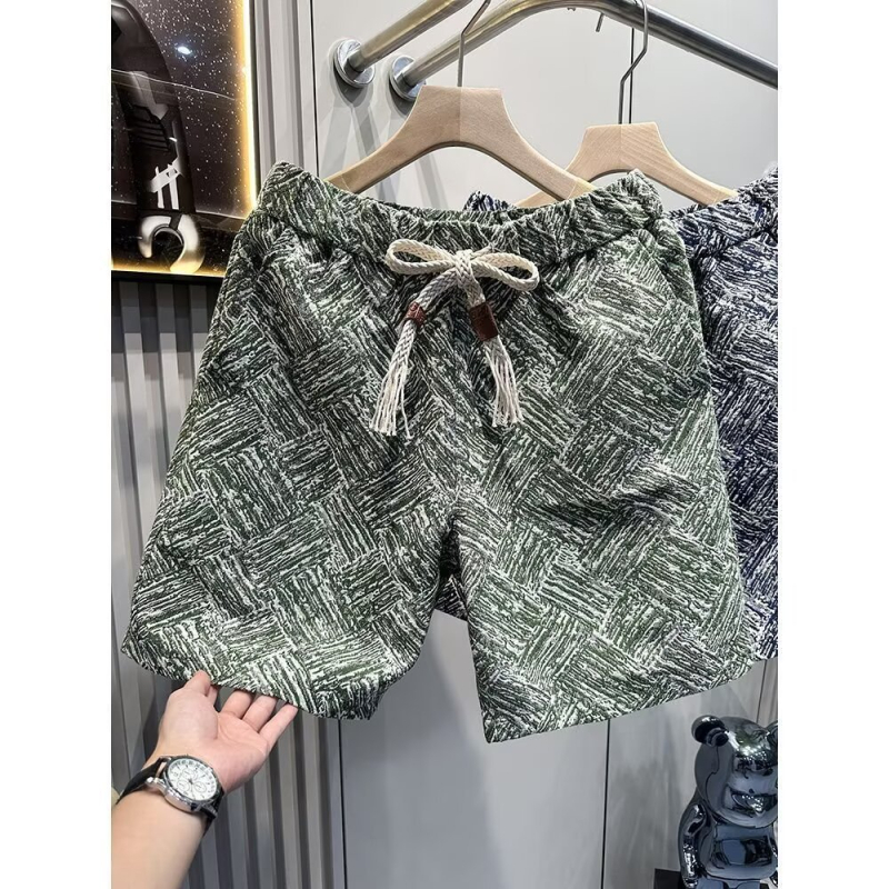 Muške ljetne jacquard šorceve, slobodan kroj, 70% poliesterske smjese, mikroelastičnost, ravni kroj