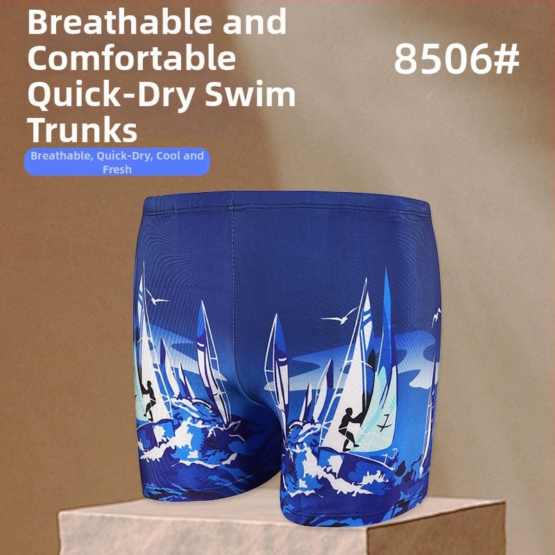Muške plivačke bokserice s otiskom, brzo sušenje, poliester materijal i podstava