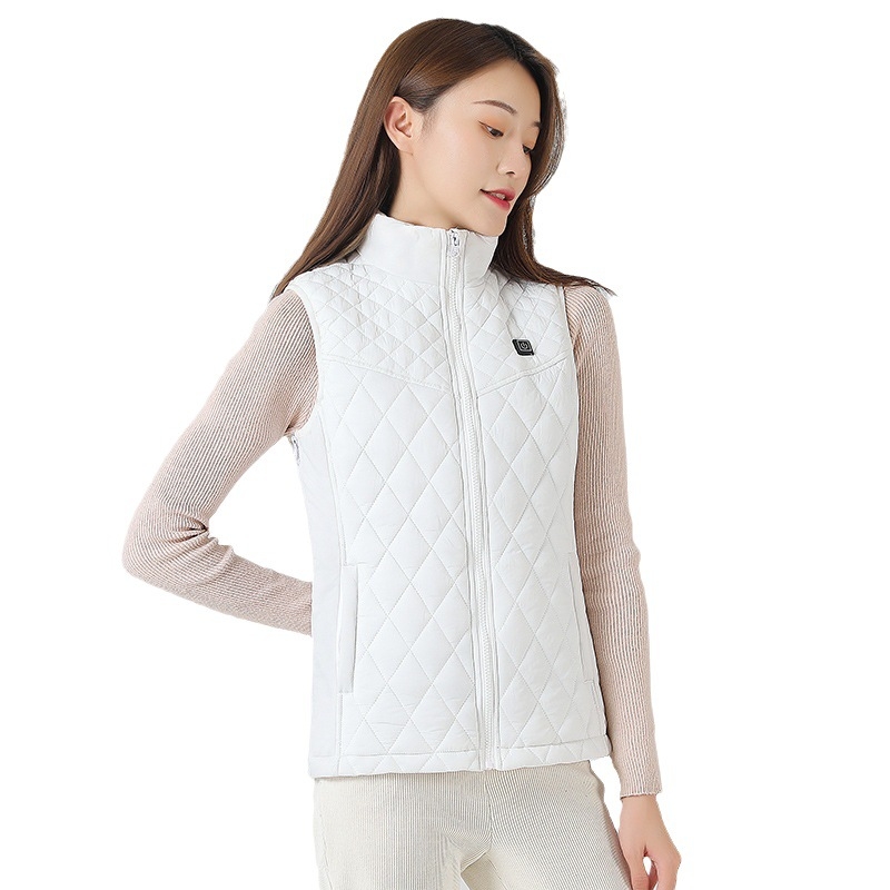 Vesta din bumbac în croială slim-fit, umplutură din bumbac cu aspect mătaseos, 90-95% bumbac, fermoar frontal, guler înalt