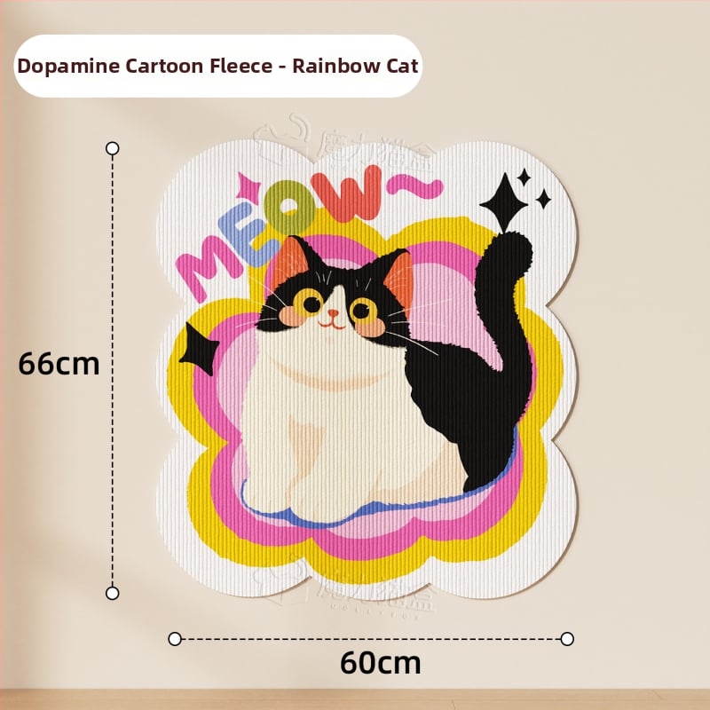 Τοίχο-Κάθετο Κατακόρυφο Γρατσουνίσματος Γάτας από Φελτ — Αυτοκόλλητη Στερέωση, Ανθεκτικό στη Φθορά, Χωρίς Αποκόλληση Νημάτων, Προστατεύει τον Καναπέ, Παιχνίδι-Γρατσουνίσματος