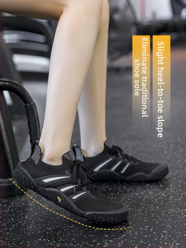 Unisex tenisice za fitness, unutarnja i vanjska uporaba, s širokim prednjim dijelom, protuklizna gumena potplata, prozračnim gornjim dijelom, srednje debljine