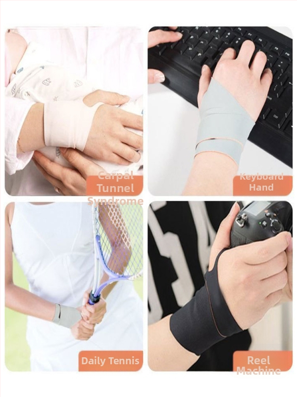 Протектор за китка от спандекс - лека, дишаща защита за спорт, подходяща за бадминтон (за възрастни)