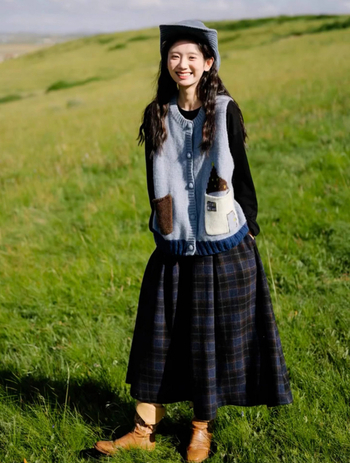 Cardigan cu model geometric, guler rotund, croială lejeră, fibră acrilică 50-70%