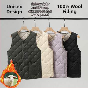 Vuna vest s promjenom boje za jesen-zimu, topla bez rukava, korejski casual stil, za žene i muškarce.