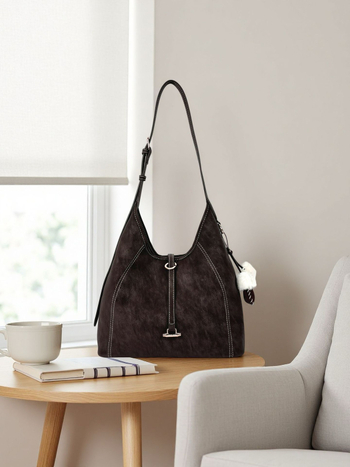 PU crossbody torba s magnetskim zatvaračem, džep sa zipom, dumpling oblik, gradski minimalizam, Zima 2025