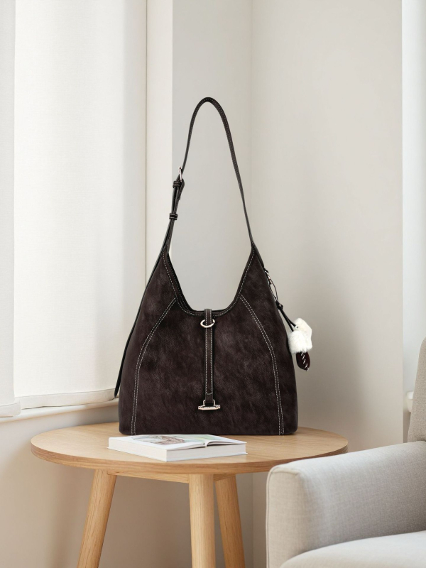 PU crossbody torba s magnetskim zatvaračem, džep sa zipom, dumpling oblik, gradski minimalizam, Zima 2025