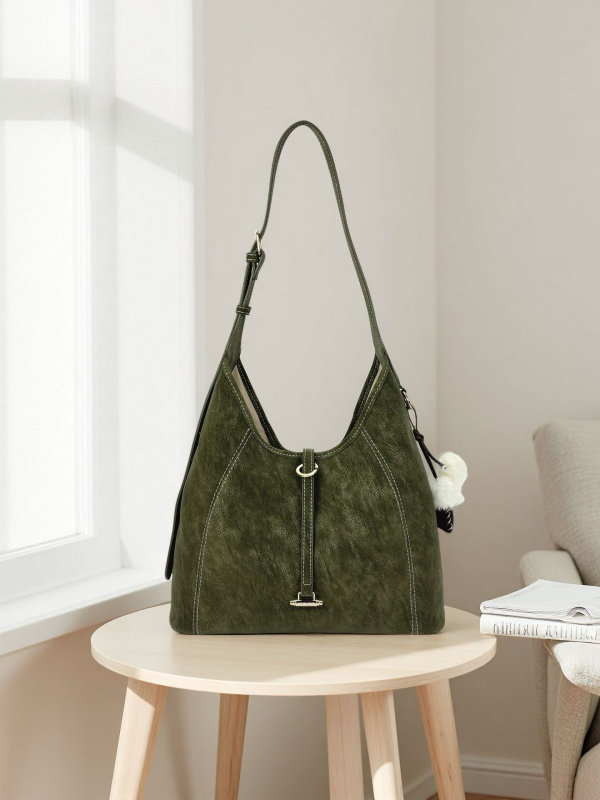 PU crossbody torba s magnetskim zatvaračem, džep sa zipom, dumpling oblik, gradski minimalizam, Zima 2025