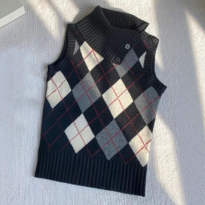 Ženski bezrukavni vest s V izrezom, ultra kratka duljina ≤40 cm, tkanina od ovčjeg kašmira, punilo vuna, osnovni stil za zrelu ženu