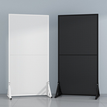 Metalna perforirana ploča s kotačićima za izlaganje nakita, viseće police, 5‑razinski skladišni stalak (bez bušenja)