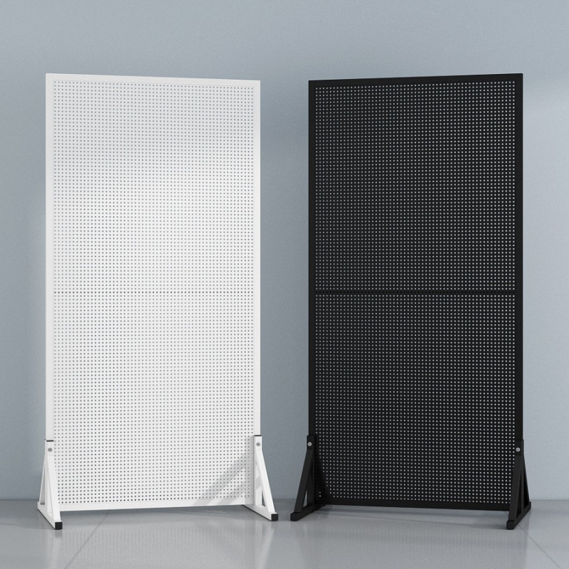 Metalna perforirana ploča s kotačićima za izlaganje nakita, viseće police, 5‑razinski skladišni stalak (bez bušenja)