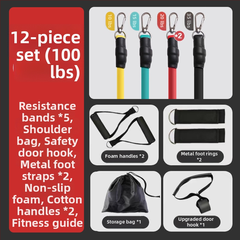 Višestruko otporno uže – TPR materijal, standardna napetost, vježbanje cijelog tijela, pogodno za sve uzraste