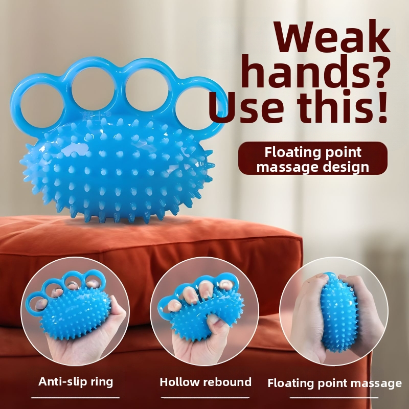 Max Gripper kugla za jačanje prstiju i rehabilitaciju s TPR materijalom, elastičnim napinjačem i kuglicom s bodicama