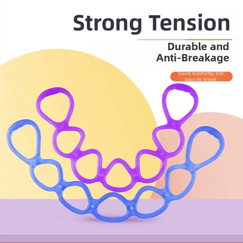 Fuxing Jóga napínací pás s 7 dierkami zo silikónu/TPE na otvorenie ramien a tréning chrbta