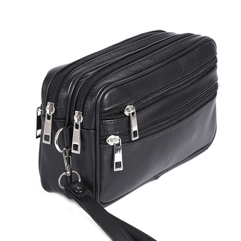 Muška kožna crossbody torba preko ramena, koža prvog sloja teleće kože, podstava od poliestera, otporna na habanje i praktična, gradski minimalistički stil