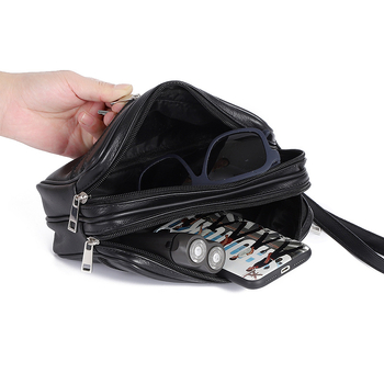 Muška kožna crossbody torba preko ramena, koža prvog sloja teleće kože, podstava od poliestera, otporna na habanje i praktična, gradski minimalistički stil