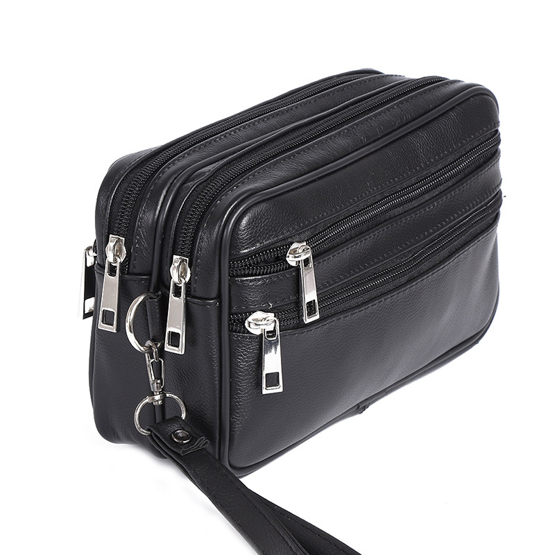 Muška kožna crossbody torba preko ramena, koža prvog sloja teleće kože, podstava od poliestera, otporna na habanje i praktična, gradski minimalistički stil