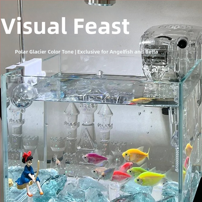 Dekor za akvarij: kristalni kamen za dno s pejzažnim ukrasima od pijeska; pijesak i ledenjački kamen; bez ispiranja