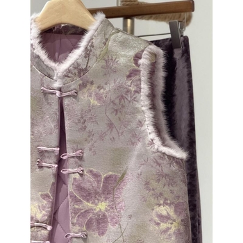 Nova ženska quilted vesta u kineskom stilu s kopčama i čvorovima, retro inspiracija, za jesen i zimu