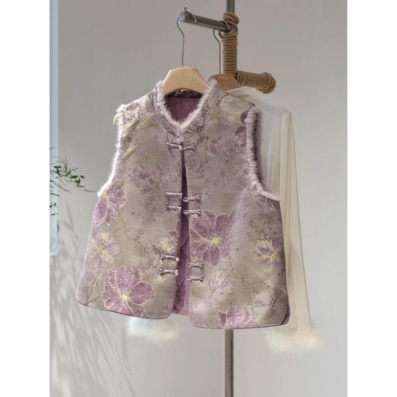 Nova ženska quilted vesta u kineskom stilu s kopčama i čvorovima, retro inspiracija, za jesen i zimu