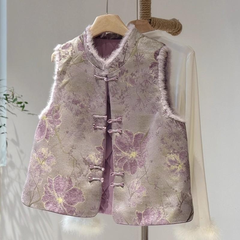 Nova ženska quilted vesta u kineskom stilu s kopčama i čvorovima, retro inspiracija, za jesen i zimu