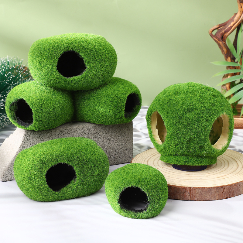 Dekoracija za akvarij za pejzažiranje, smola, flocking stil, kamen za uređenje krajolika, 190 g, 90 komada u kutiji