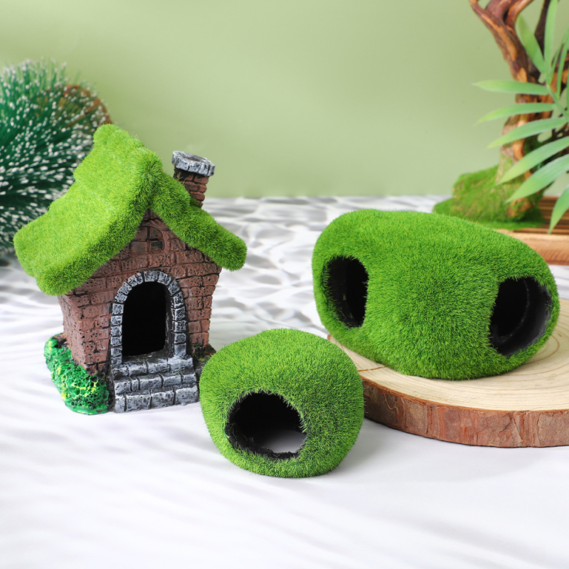 Dekoracija za akvarij za pejzažiranje, smola, flocking stil, kamen za uređenje krajolika, 190 g, 90 komada u kutiji