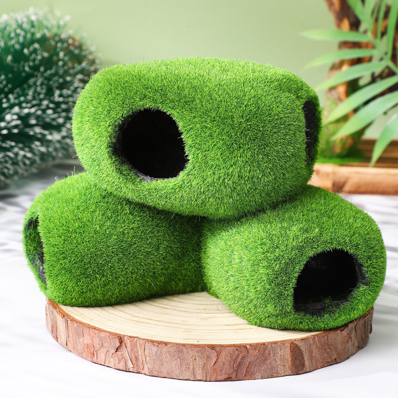 Dekoracija za akvarij za pejzažiranje, smola, flocking stil, kamen za uređenje krajolika, 190 g, 90 komada u kutiji