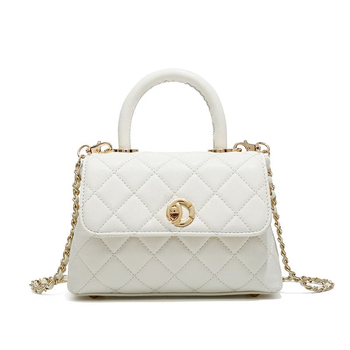 Ciho knd PU kožna crossbody torba, dijamantni quilt štep, vodoravni kvadratni oblik, zatvoren otvor, unutarnji džep sa zipom