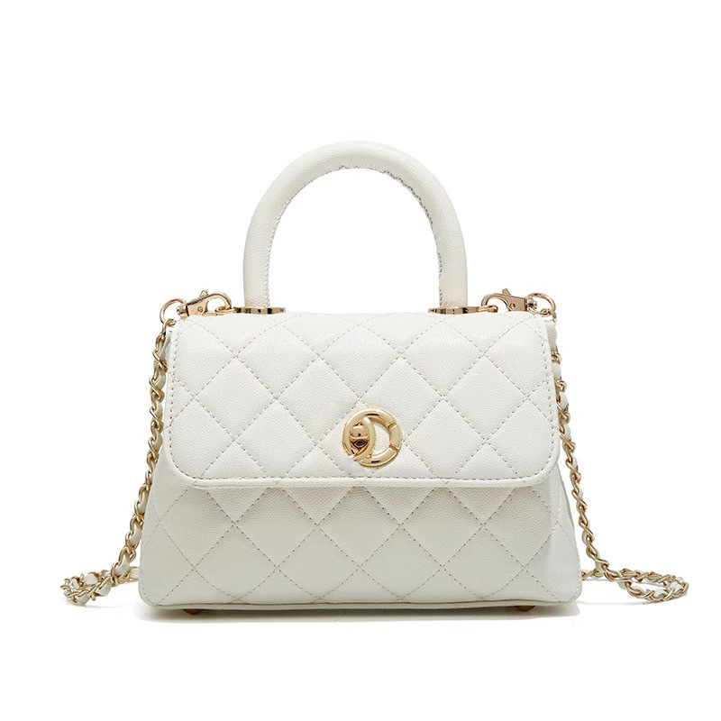 Ciho knd PU kožna crossbody torba, dijamantni quilt štep, vodoravni kvadratni oblik, zatvoren otvor, unutarnji džep sa zipom